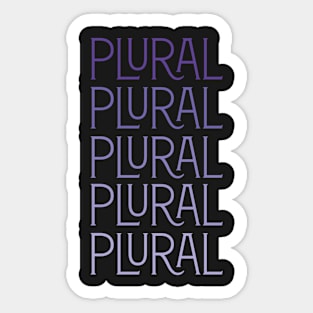 Plural (Version 3) Sticker